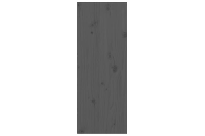 Väggskåp 2 st grå 30x30x80 cm massiv furu - Grå - Vägghylla