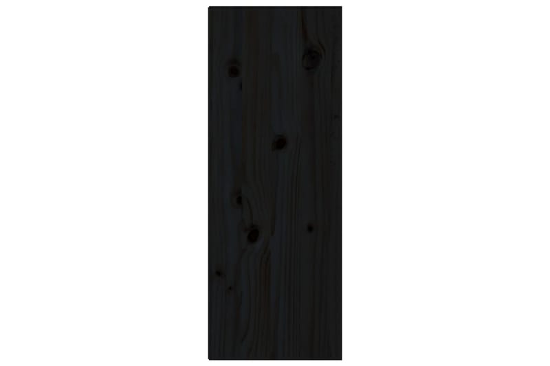 Väggskåp 2 st svart 30x30x80 cm massiv furu - Svart - Vägghylla