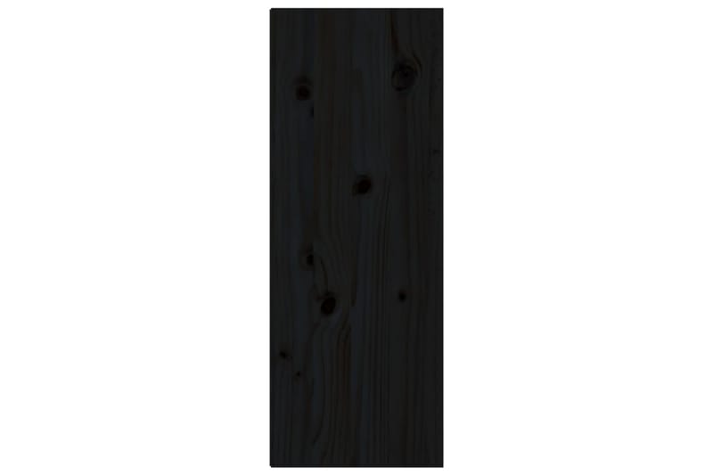 Väggskåp 2 st svart 30x30x80 cm massiv furu - Svart - Förvaring - Hylla - Vägghylla