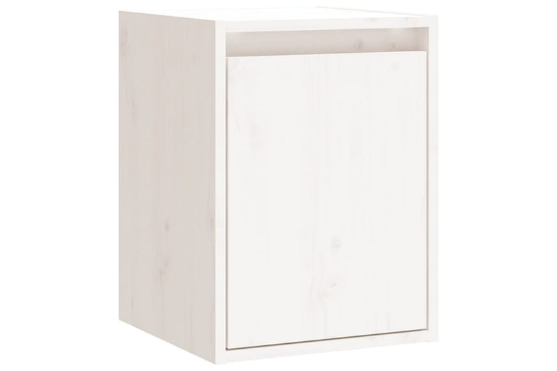 Väggskåp 2 st vit 30x30x40 cm massiv furu - Vit - Förvaring - Hylla - Vägghylla