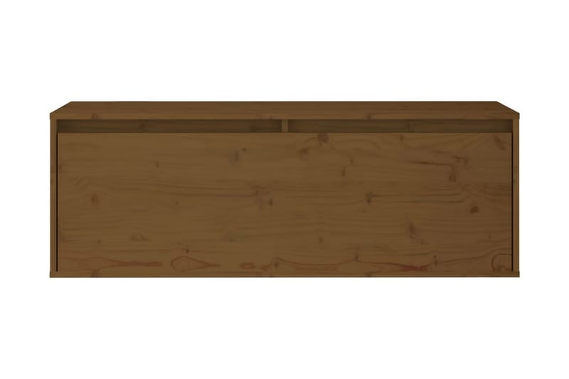 Väggskåp honungsbrun 100x30x35 cm massiv furu - Honung - Förvaring - Hylla - Vägghylla