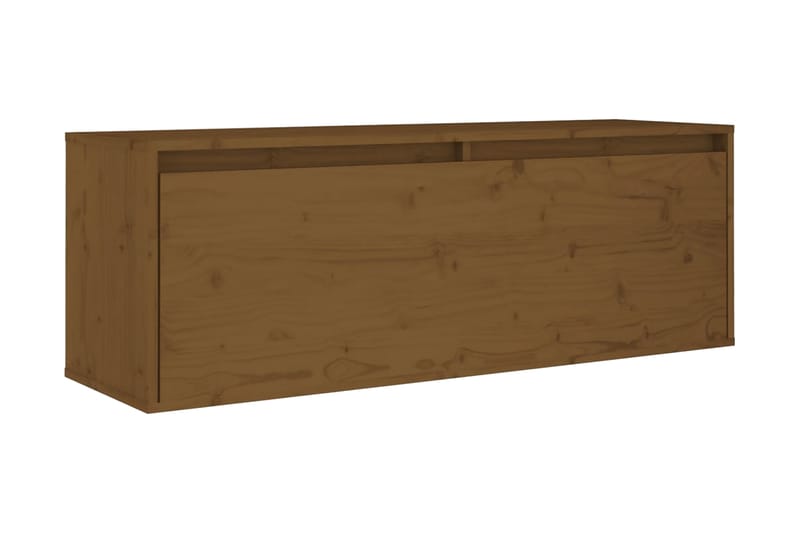 Väggskåp honungsbrun 100x30x35 cm massiv furu - Honung - Förvaring - Hylla - Vägghylla