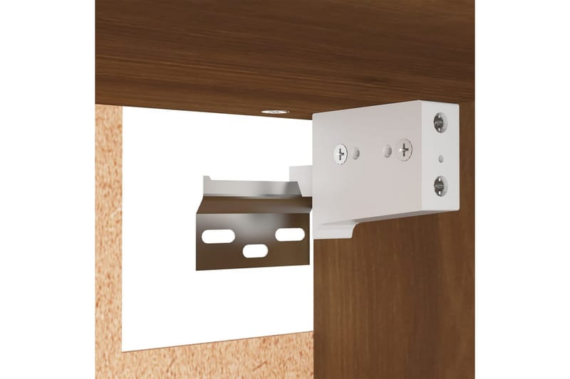 Väggskåp rökfärgad ek 60x31x60 cm konstruerat trä - Brun - Förvaring - Hylla - Vägghylla