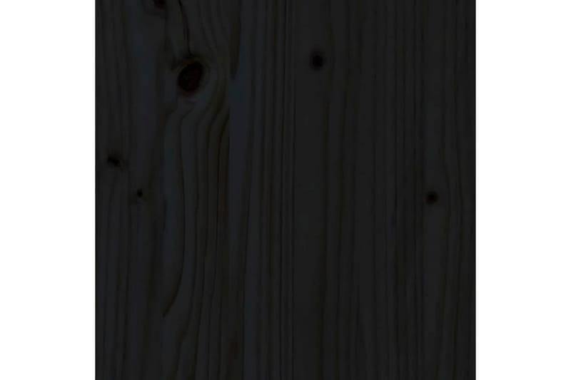 Väggskåp svart 80x30x35 cm massiv furu - Svart - Vägghylla