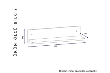 Vellavie Vägghylla 60 cm - Vit/Valnöt - Förvaring - Hylla - Vägghylla