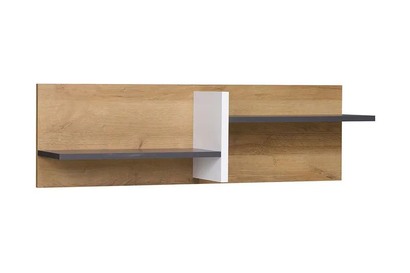 Vintra Vägghylla 100 cm, Vit/Grå/Trä