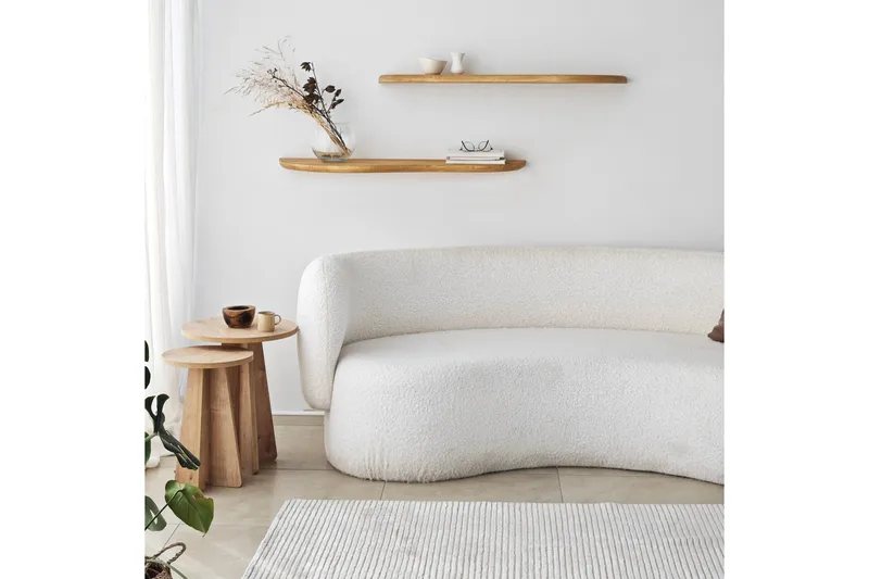 Wavy Vägghylla 100 cm - Ek - Förvaring - Hylla - Vägghylla