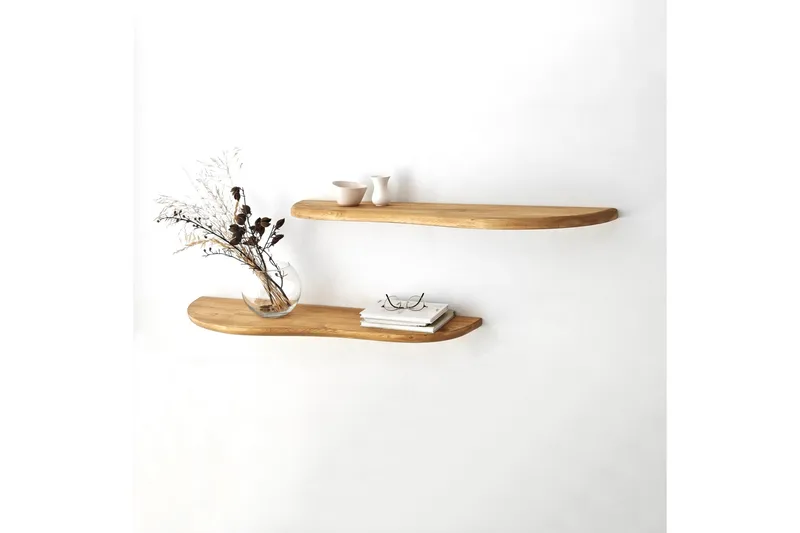 Wavy Vägghylla 100 cm - Ek - Förvaring - Hylla - Vägghylla