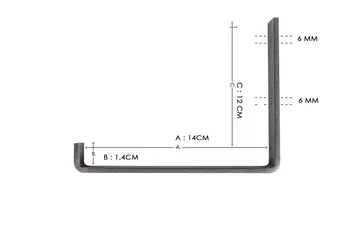 Wayte Vägghylla 60 cm i Trä med Metallstativ Svart/Ek - Svart/Ek - Förvaring - Hylla - Vägghylla
