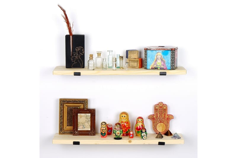 Wayte Vägghylla 60 cm - Svart/Ek - Förvaring - Hylla - Vägghylla