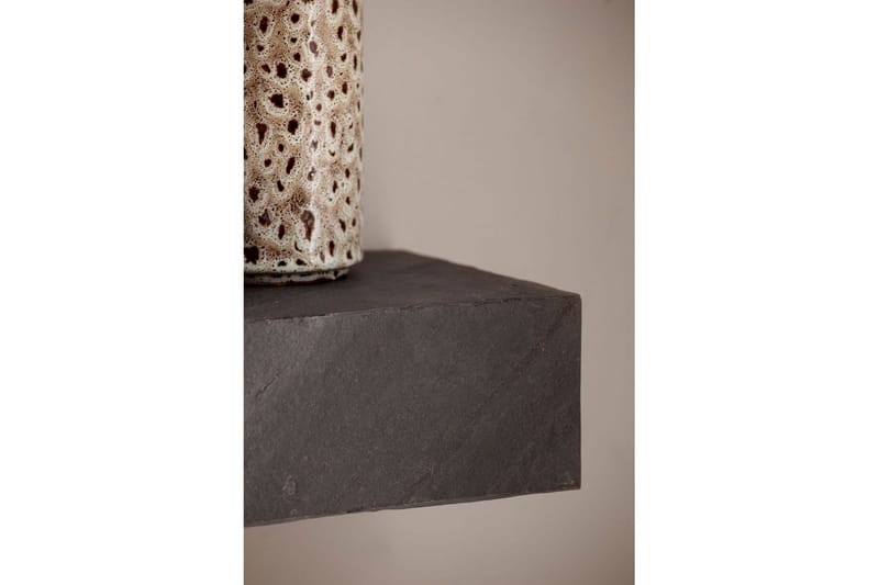 Vägghylla Wohnling svart stenoptik, väggmonterad, svävande hylla, modern loftstil 60 cm - 60 cm - Förvaring - Hylla - Vägghylla