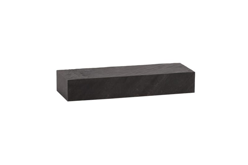 Vägghylla Wohnling svart stenoptik, väggmonterad, svävande hylla, modern loftstil 60 cm - 60 cm - Förvaring - Hylla - Vägghylla