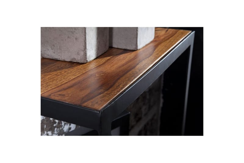 Vägghylla Wohnling Puri Massivt Trä Metallram Väggmonterad Industriell - Förvaring - Hylla - Vägghylla