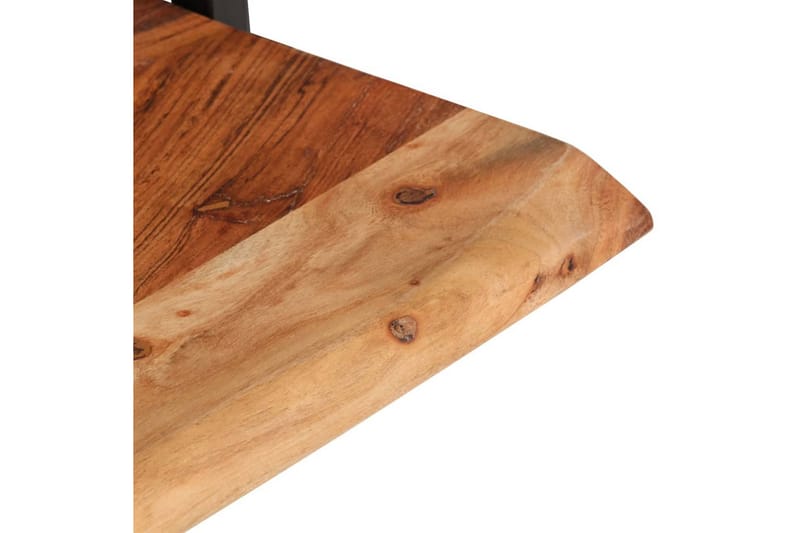Vägghyllor 2 st 60x25x35 cm massivt akaciaträ och stål - Brun - Förvaring - Hylla - Vägghylla