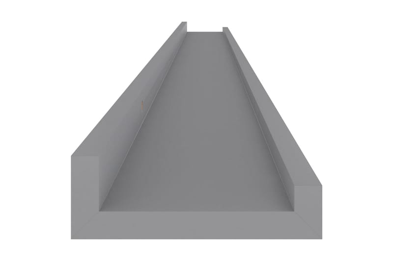 Vägghyllor 2 st grå 115x9x3 cm - Grå - Förvaring - Hylla - Vägghylla