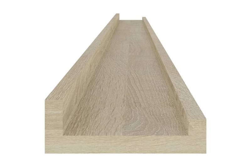 Vägghyllor 2 st sonoma-ek 115x9x3 cm - Ek - Förvaring - Hylla - Vägghylla