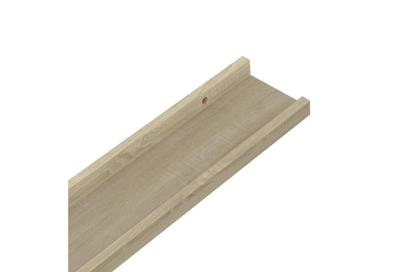 Vägghyllor 2 st sonoma-ek 115x9x3 cm - Ek - Förvaring - Hylla - Vägghylla
