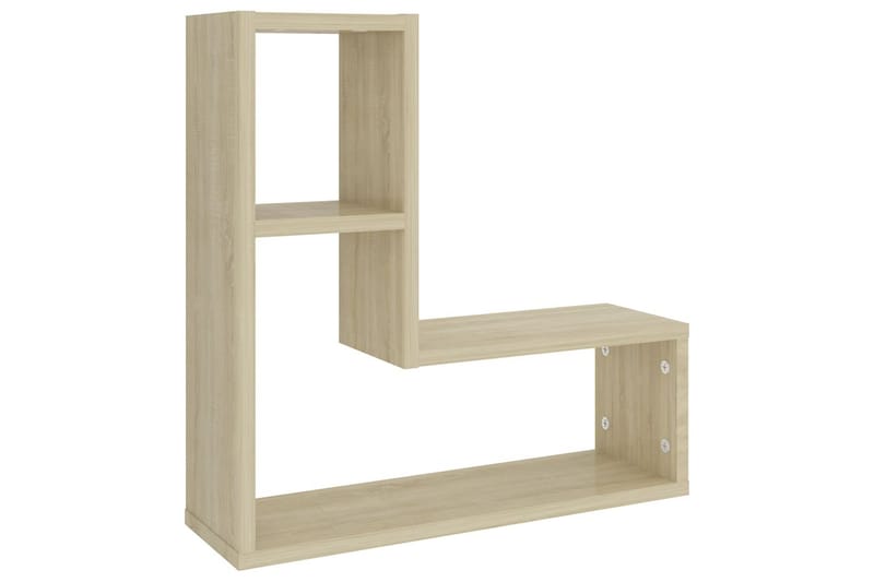 Vägghyllor 2 st sonoma-ek 50x15x50 cm spånskiva - Ek - Förvaring - Hylla - Vägghylla