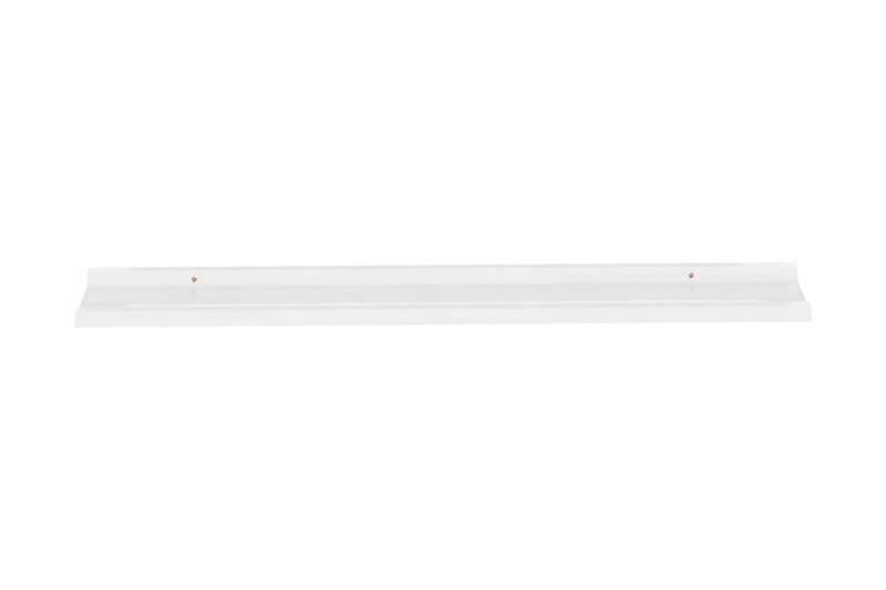 Vägghyllor 2 st vit högglans 115x9x3 cm - Vit högglans - Förvaring - Hylla - Vägghylla
