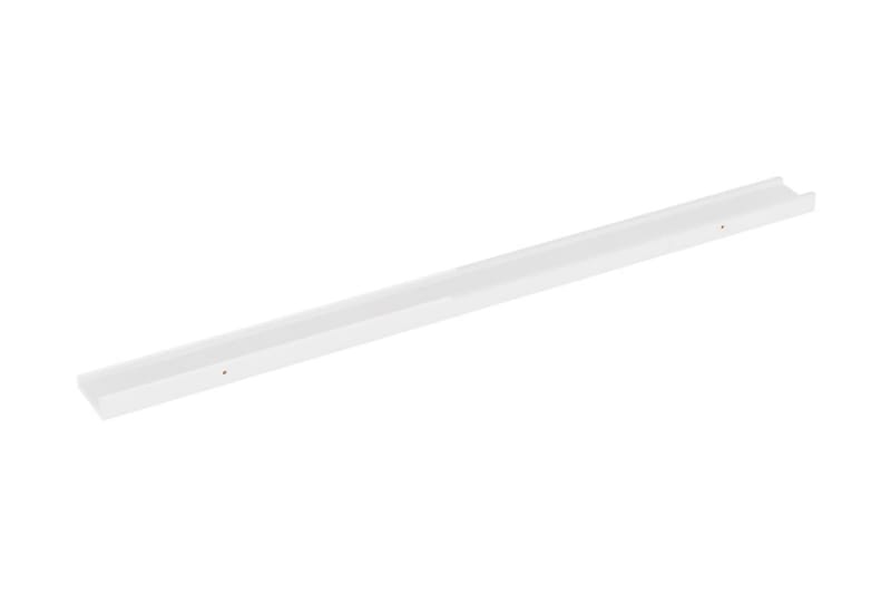 Vägghyllor 2 st vit högglans 115x9x3 cm - Vit högglans - Förvaring - Hylla - Vägghylla