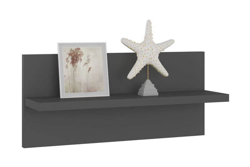 Vägghyllor 4 st grå 40x11,5x18 cm spånskiva - Grå - Förvaring - Hylla - Vägghylla