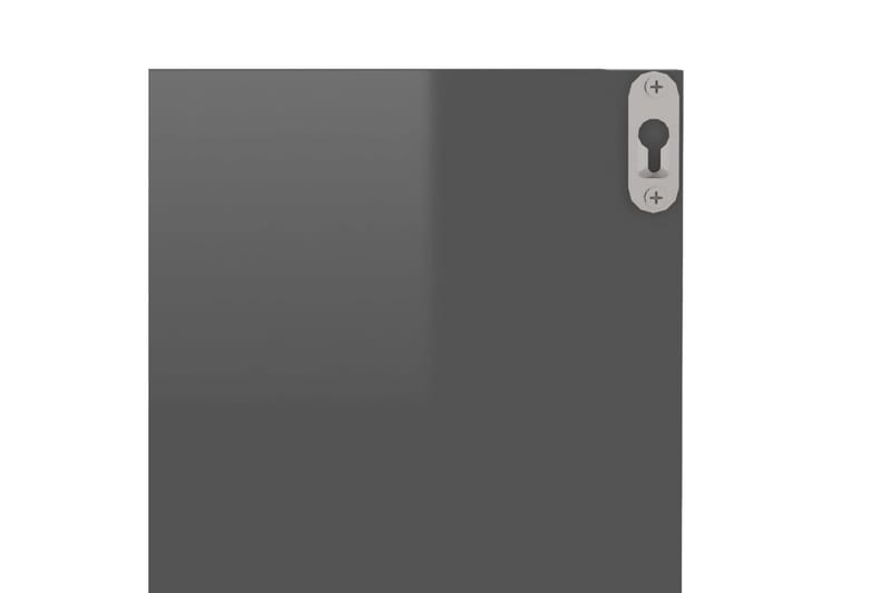 Vägghyllor 4 st grå högglans 40x11,5x18 cm - Gr�å högglans - Förvaring - Hylla - Vägghylla
