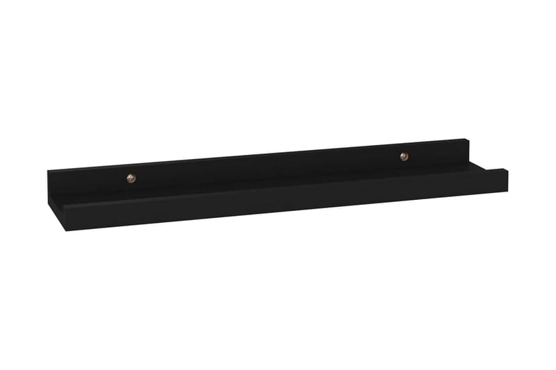 Vägghyllor 4 st svart 40x9x3 cm - Svart - Förvaring - Hylla - Vägghylla