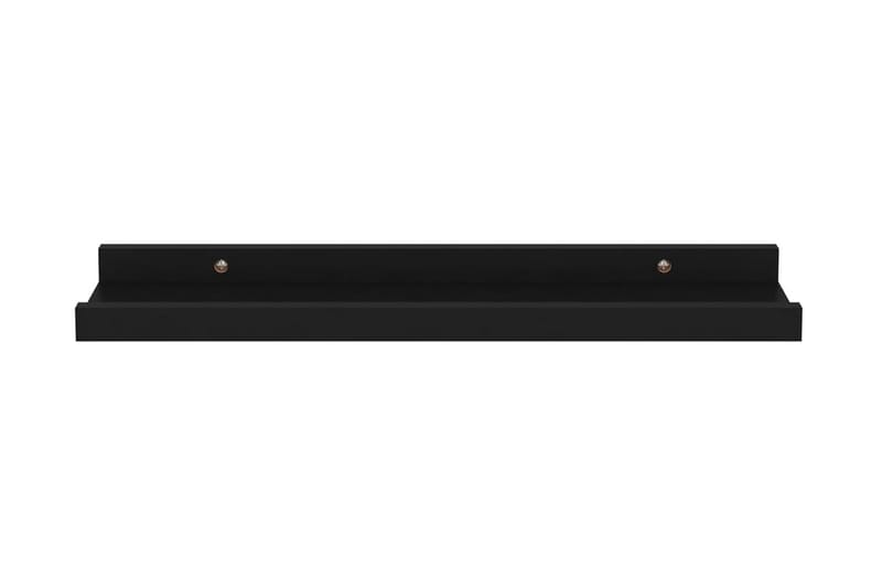 Vägghyllor 4 st svart 40x9x3 cm - Svart - Förvaring - Hylla - Vägghylla