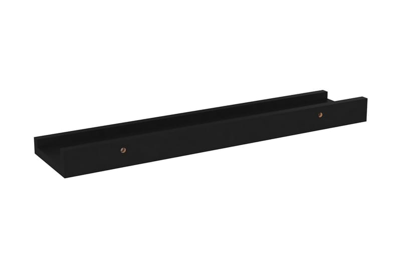 Vägghyllor 4 st svart 40x9x3 cm - Svart - Förvaring - Hylla - Vägghylla