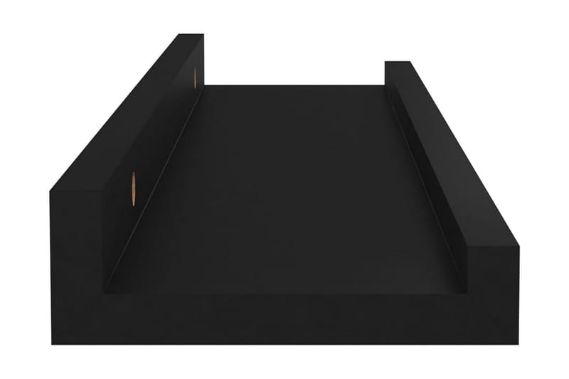 Vägghyllor 4 st svart 40x9x3 cm - Svart - Förvaring - Hylla - Vägghylla