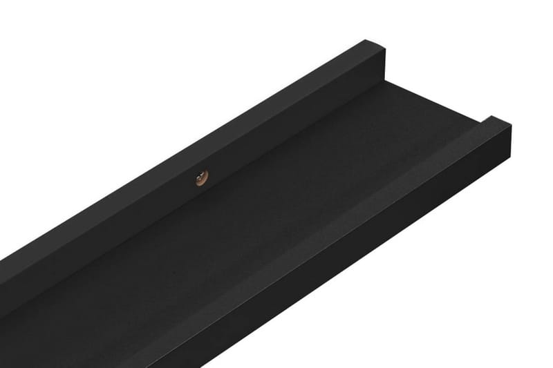 Vägghyllor 4 st svart 40x9x3 cm - Svart - Förvaring - Hylla - Vägghylla