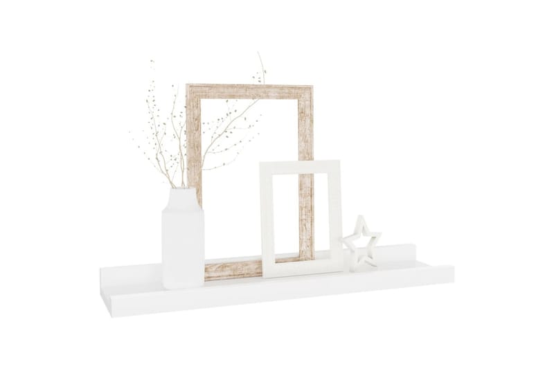 Vägghyllor 4 st vit 40x9x3 cm - Vit - Förvaring - Hylla - Vägghylla