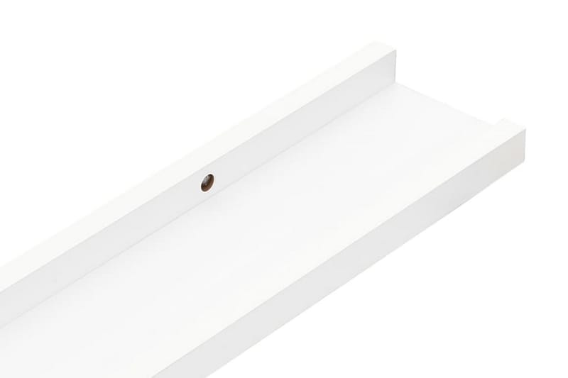 Vägghyllor 4 st vit 40x9x3 cm - Vit - Förvaring - Hylla - Vägghylla