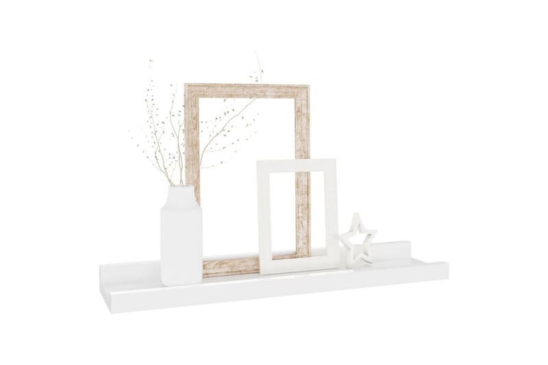 Vägghyllor 4 st vit högglans 40x9x3 cm - Vit högglans - Förvaring - Hylla - Vägghylla