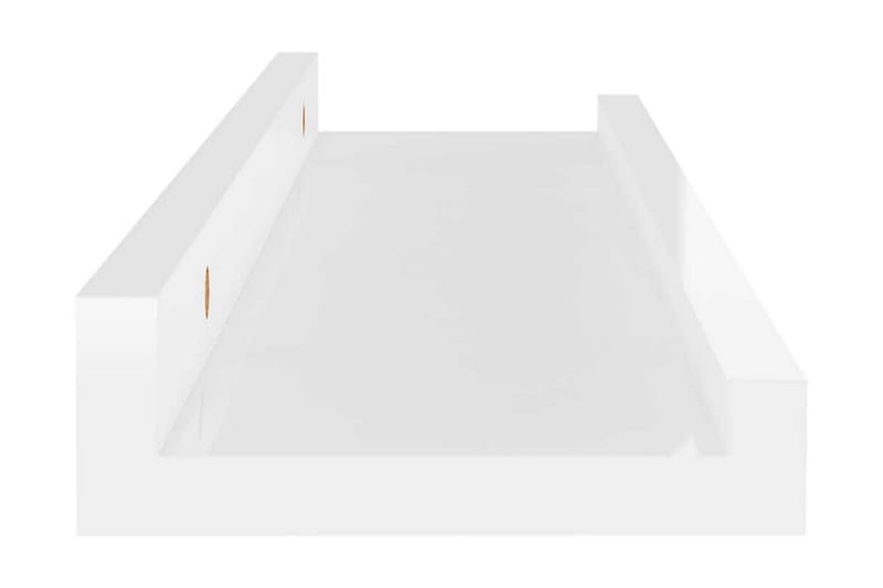 Vägghyllor 4 st vit högglans 40x9x3 cm - Vit högglans - Förvaring - Hylla - Vägghylla