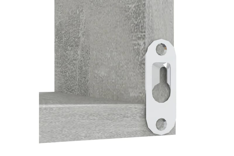 Vägghyllor hörn 2 st betonggrå 40x40x50 cm spånskiva - Betonggrå - Förvaring - Hylla - Vägghylla