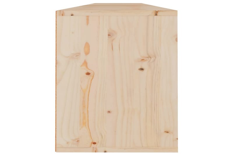 Väggskåp 2 st 100x30x35 cm massiv furu - Brun - Förvaring - Hylla - Vägghylla