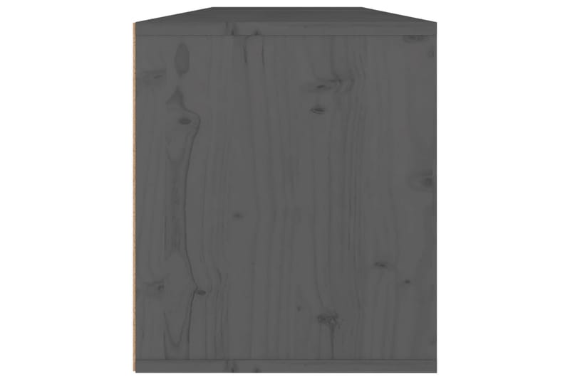 Väggskåp 2 st 60x30x35 cm massiv furu grå - Grå - Förvaring - Hylla - Vägghylla