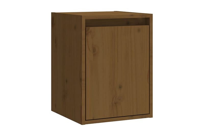 Väggskåp 2 st honungsbrun 30x30x40 cm massiv furu - Honung - Förvaring - Hylla - Vägghylla