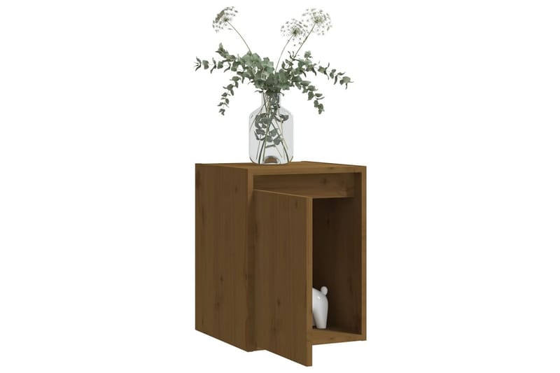 Väggskåp 2 st honungsbrun 30x30x40 cm massiv furu - Honung - Förvaring - Hylla - Vägghylla