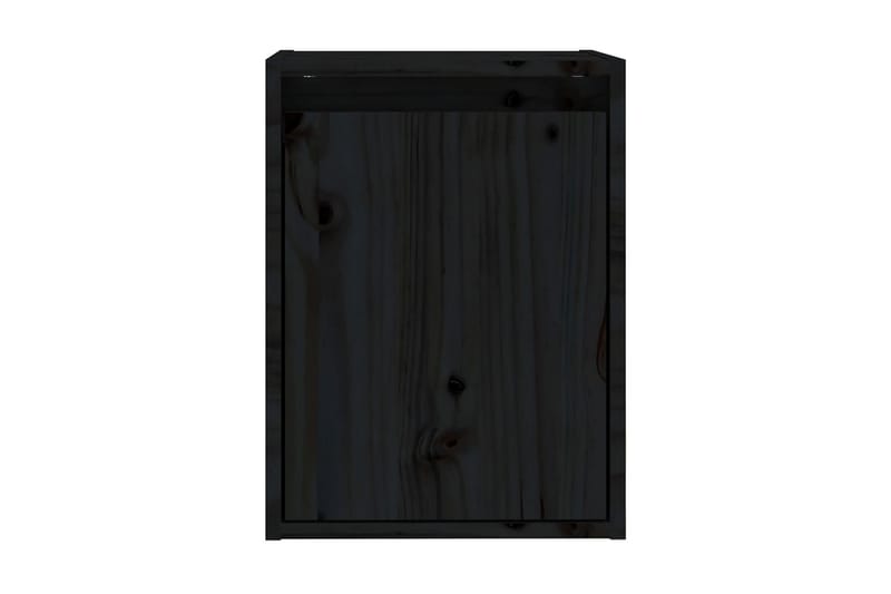 Väggskåp 2 st svart 30x30x40 cm massiv furu - Svart - Förvaring - Hylla - Vägghylla