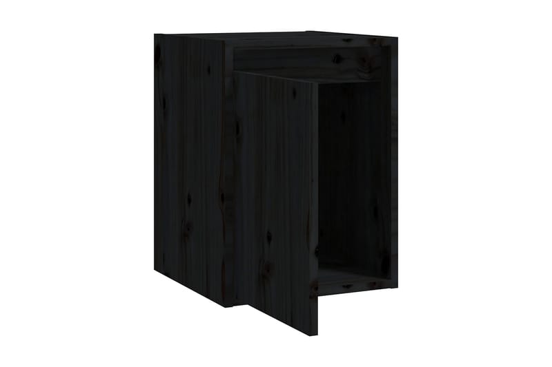 Väggskåp 2 st svart 30x30x40 cm massiv furu - Svart - Förvaring - Hylla - Vägghylla