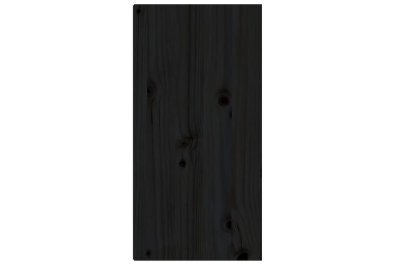 Väggskåp 2 st svart 30x30x60 cm massiv furu - Svart - Förvaring - Hylla - Vägghylla