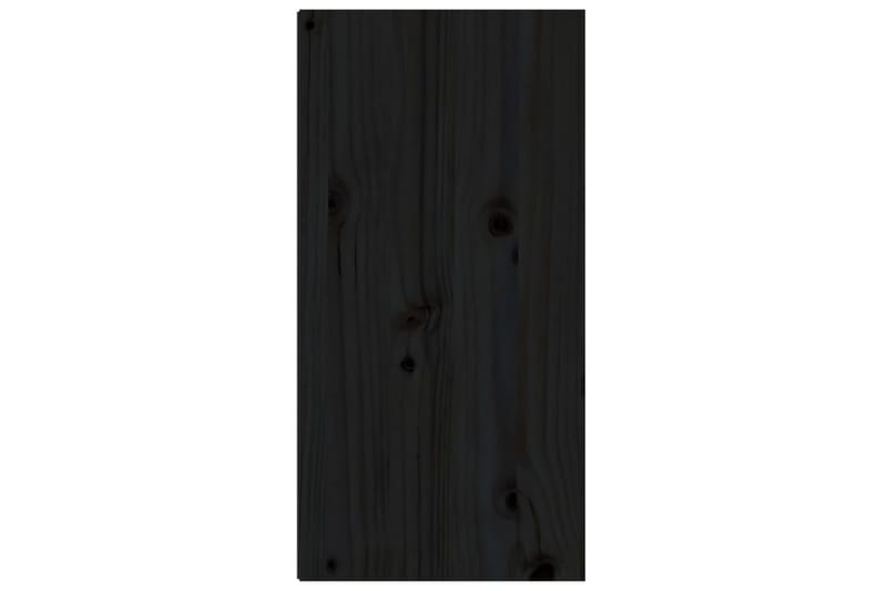 Väggskåp 2 st svart 30x30x60 cm massiv furu - Svart - Vägghylla