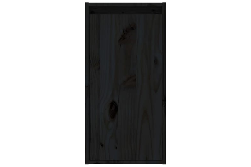 Väggskåp 2 st svart 30x30x60 cm massiv furu - Svart - Förvaring - Hylla - Vägghylla