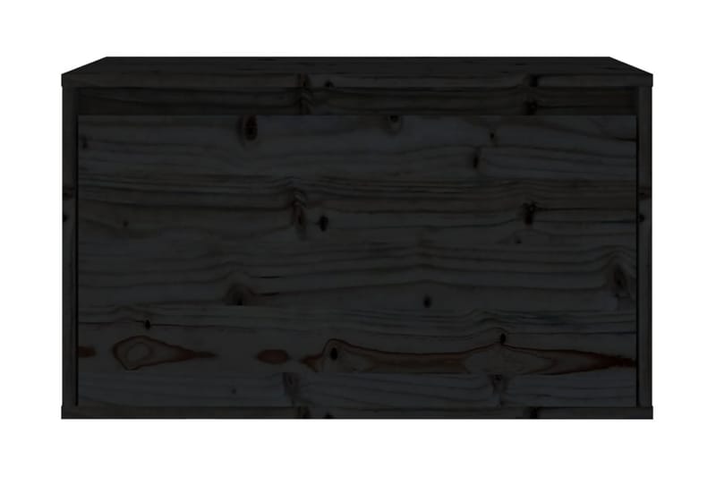 Väggskåp 60x30x35 cm massiv furu svart - Svart - Vägghylla