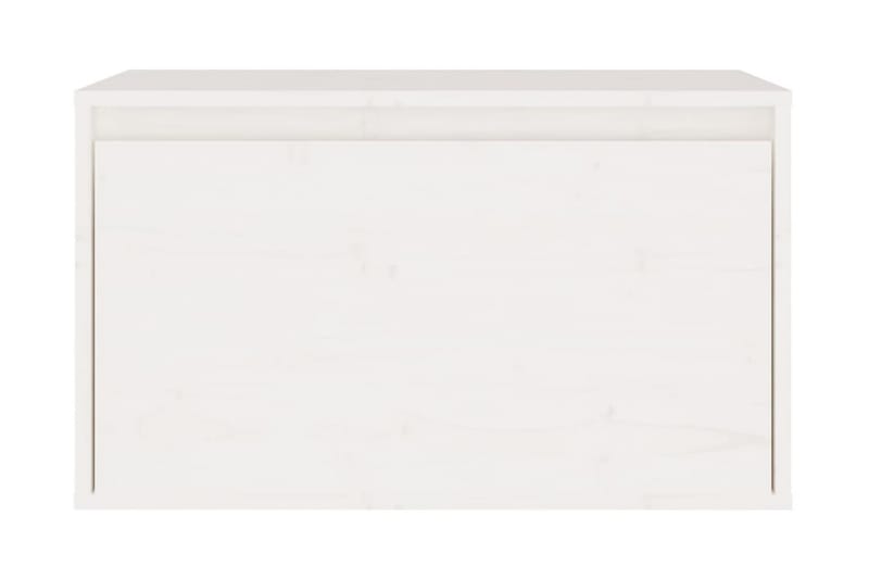 Väggskåp 60x30x35 cm massiv furu vit - Vit - Vägghylla