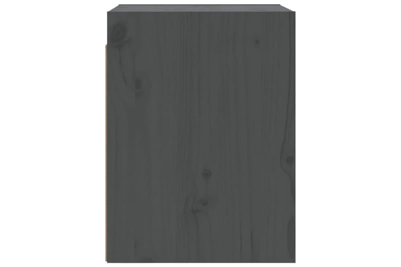 Väggskåp grå 30x30x40 cm massiv furu - Grå - Vägghylla
