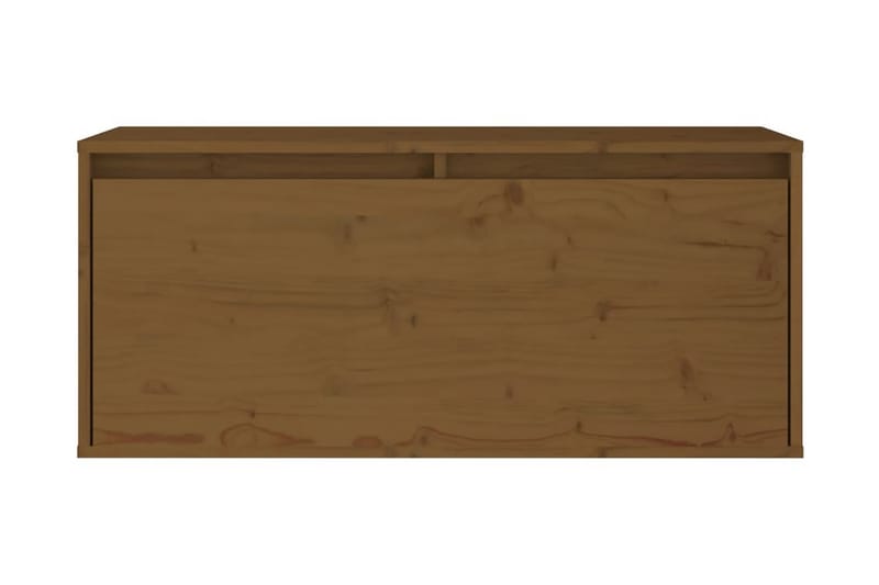 Väggskåp honungsbrun 80x30x35 cm massiv furu - Honung - Förvaring - Hylla - Vägghylla