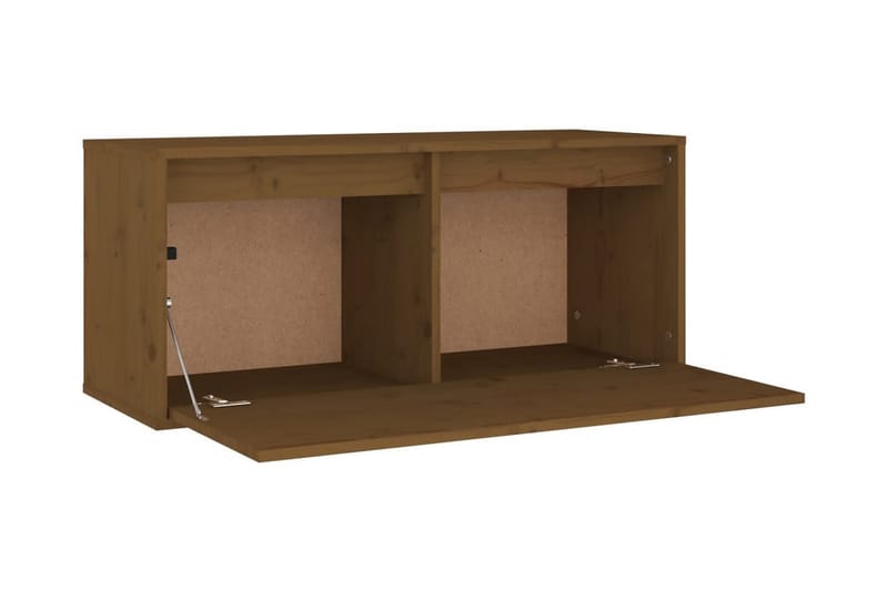 Väggskåp honungsbrun 80x30x35 cm massiv furu - Honung - Förvaring - Hylla - Vägghylla